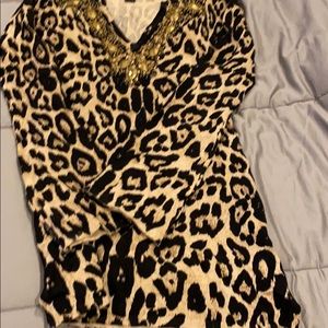 INC leopard tunic